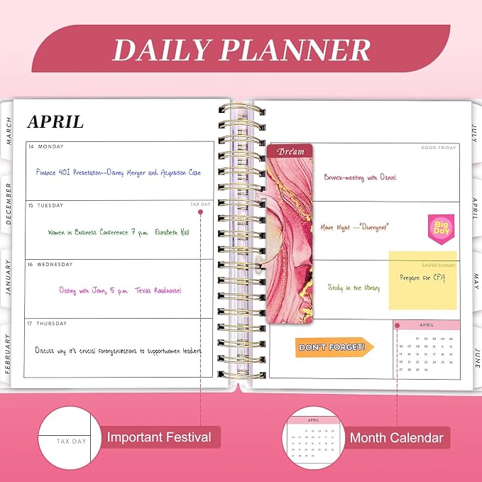 Arundhati Planner 2026-2027, 18 Months Large Daily Weekly Monthly Organizer