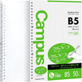 KOKUYO Smart Ring Binder Notebooks, Clear B5 Refillable Notebook, 20 Sheets Each, Plus Extra 50 Sheets 5x5 Graph Loose Leaf Papers, 60 Sheet Capacity, Perfect for School & Work