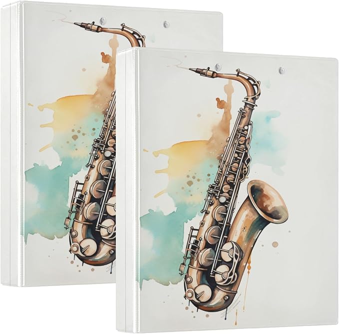 3 Ring Binder Orchestral Music 1.5" Round Ring Binders View Binder with 200 Sheet for Women Men Office Kids School Supplies, 1 Pack
