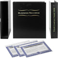 Business Records LLC Kit (Black) - Binder, Slipcase, Operating Agreement, Membership Certificates & Customizable Index Tabs