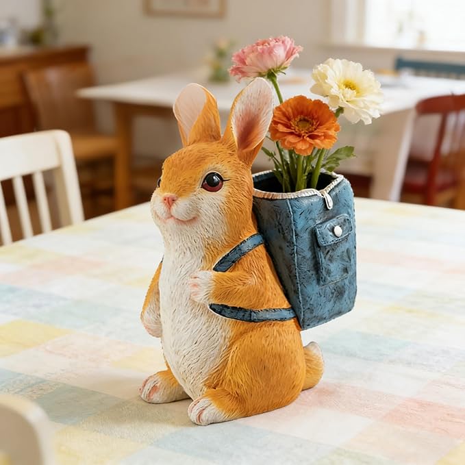 Funny Bunny Pen Holder, Pencil Holder for Desk, Bunny Gifts for Women Men, Cute Desk Pen Organizer for Home Office School Decoration