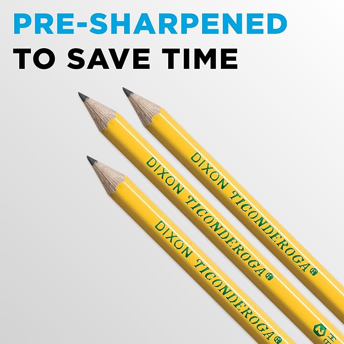 Ticonderoga Wood-Cased Pencils, Pre-Sharpened