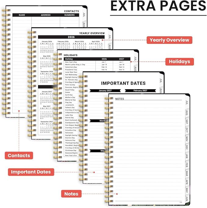 ZOTIA Academic Planner 2026-2027, Monthly & Weekly Jul 2026-Jun 2027 | Forest Myth, 8.5" x 11" Calendar Planner for Women, Hardcover Pretty Organizer for Women, School Office Home Supplies