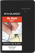AT-A-GLANCE 2027 Appointment Book Planner, Daily & Monthly, 5" x 8", QuickNotes, Black (76040527)