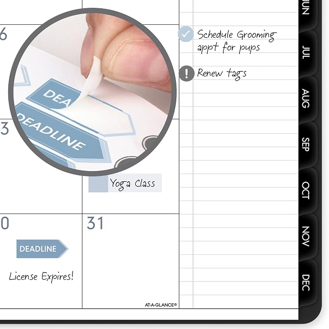 AT-A-GLANCE 2027 Planner, Weekly & Monthly, 8.25" x 11", Contemporary Lite, Black (7095XL0527)