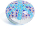 Yao Yuan Handcrafted Glass Paperweight - Beautiful Flower Figurine, Unique Desk Accessory for Home or Office (Blue Starfish, 3 in)