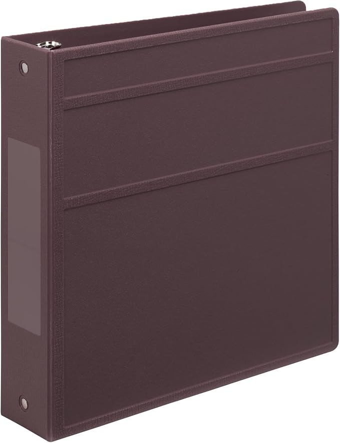 Carstens 2-Inch Heavy Duty 3-Ring Binder - Side Opening, Plum, Durable Plastic, Precision No-Gap Rings, Waterproof Covers, No Pockets, Holds 300 Letter-Sized Sheets, BPA-Free, Made in USA (5823-3R)