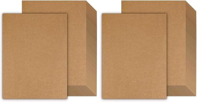 100 Sheets Kraft Paper Brown Cardstock 8.5 x 11, Goefun 80lb Card Stock Printer Paper for Invitations, Menus, Crafts, DIY Cards (Pack of 2)