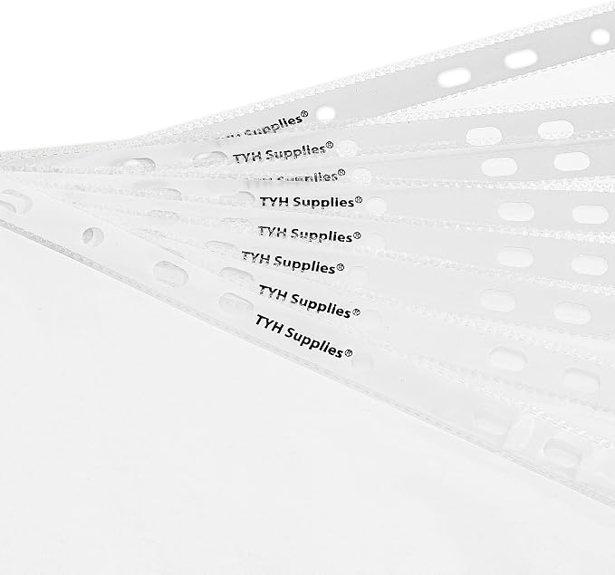 Heavy Duty Sheet Protectors 400 Pack for 3 Ring Binder, 8.5x11 Ultra Clear Glossy 11 Hole Punched Top Loading Plastic Page Protectors for School Office Supplies, Document Photo Storage