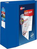 Avery® Heavy-Duty View 3 Ring Binder, 5", 1 Pacific Blue Binder | For Heavy School, Home and Office Use, Tear-Resistant Spine, DuraEdge Split-Resistant Sides, Four Interior Pockets