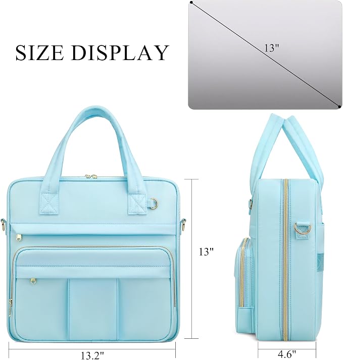 Zipper Binder | 3 Inch O-Ring, 600 Sheet Capacity Trapper Keeper with Shoulder Strap & Handle, Binder Bag with Multiple Storage Pockets, Fits 13" Laptop (Blue)