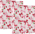 Cherries Red Bows 3 Ring Binder 1.5 Inch 2 Pack with 200 Sheet for Kids School Supplies Women Men Office