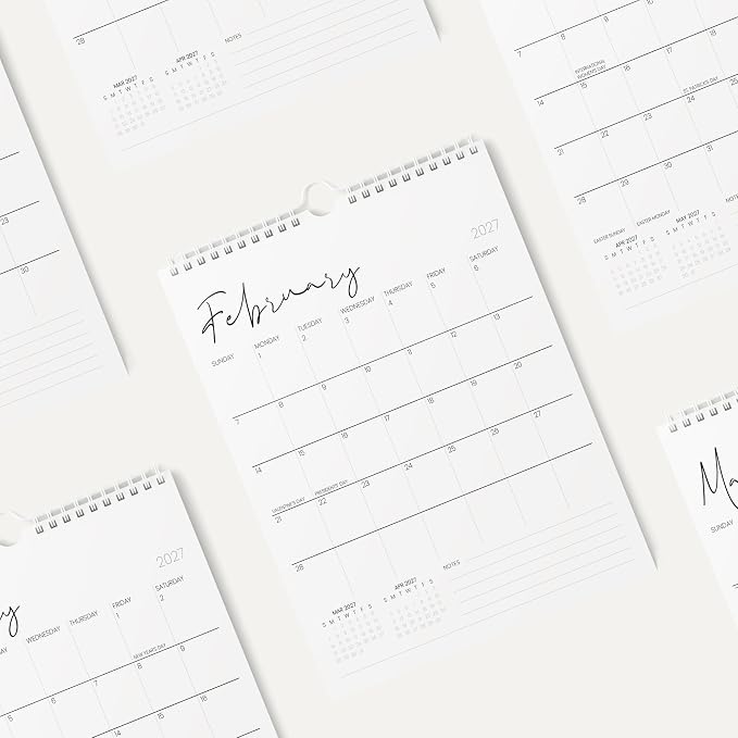 Karto Wall Calendar 2026 8.5x11 in - Cursive | January 2026 to June 2027, Vertical, Boosts Productivity, Easy Monthly Planning