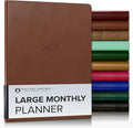 Gallery Leather Large Monthly Planner 2026-2027 Monhegan Saddle