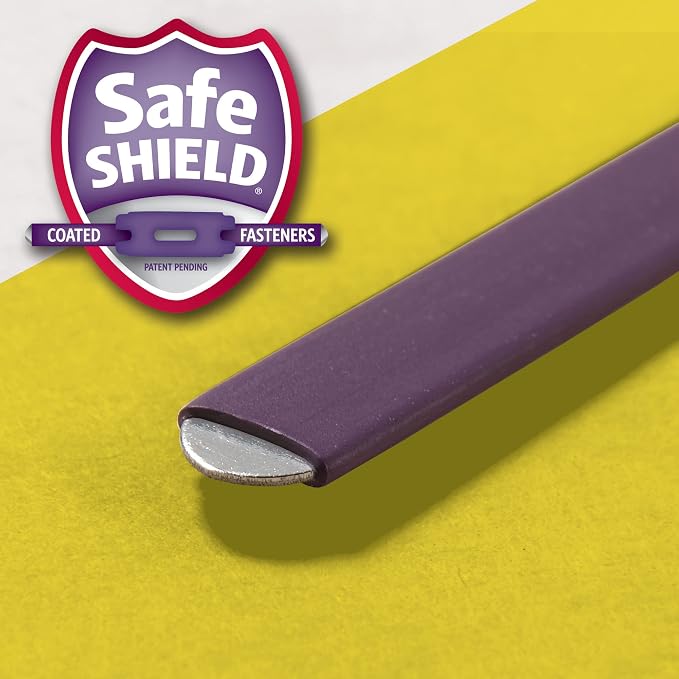 Smead Pressboard Classification File Folder with SafeSHIELD Fasteners, 2 Dividers, 2" Expansion, Letter Size, Yellow, 10 per Box (14034)