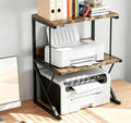 aboxoo Printer Stand for Desk to Save Space, Metal+Wood for Home Office | Stable