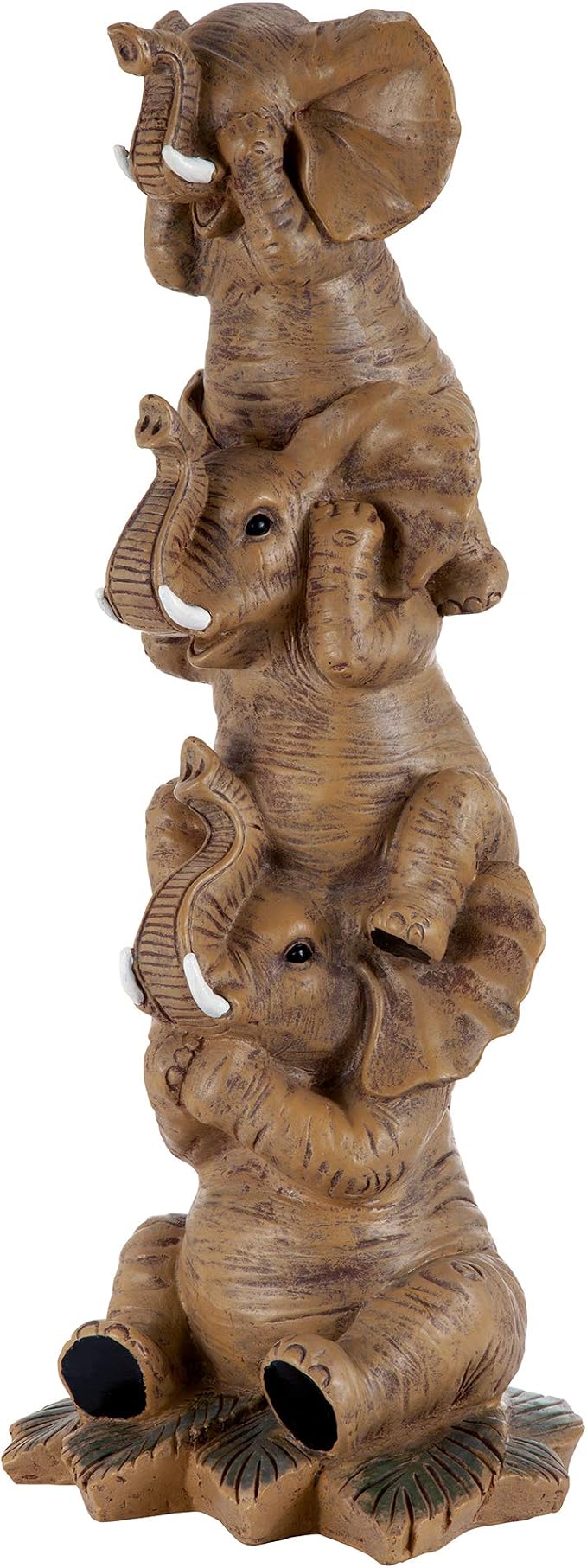 Large hear see speak no evil elephants