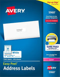 Avery Easy Peel Printable Address Labels with Sure Feed, 1" x 2-5/8" Customizable Stickers, White, 7,500 Blank Mailing Labels, Great for Mailing, Shipping, and More (5960)
