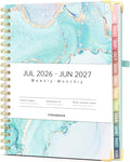 Forvencer Planner 2026-2027, July 2026 - June 2027,8.5x11" Calendar Planner | Weekly and Monthly, Hardcover Planning book with Monthly Tabs, Cute Journal Organizer Notebook for Office School, A4 Size