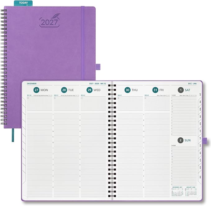 BEZEND 2027 Planner Weekly and Monthly, Daily Calendar Book, Large 8.5"x11"