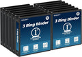 SUQJOY 1 Inch 3 Ring Binders 12 Pack, Clear View Binder Bulk, Black PVC-Free 3-Ring Binders for School, Office or Home, Fits 8.5 x 11 Inches Paper