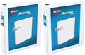 Avery Showcase Standard View 3 Ring Binder, 1.5" Slant Rings, 375-Sheet Capacity, 2.1 Inch Wide Spine,1 White Binder, Ideal for Lightweight Organization and Occasional Referencing (19651) (Pack of 2)