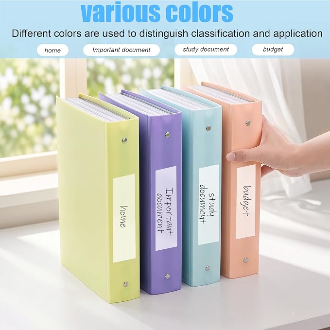 4 Pack 1.5 Inch 3 Ring Binder & 5 Tab Dividers with 2 Pockets | Fits 8.5x11" Letter Size, Holds 300 Sheets, Binder Organizer with Pockets, Binder Dividers with Tabs, Office Supplies