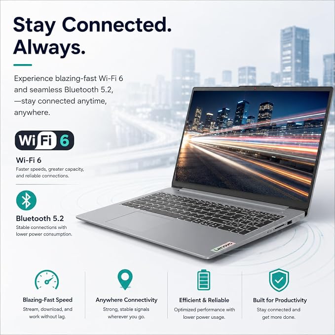 Lenovo Slim 3 Touchscreen Business Laptop, Ryzen 7 5825U Processor (Beats i7-1355U), 15.6" FHD LED Display, 16GB RAM, 1TB PCIe SSD, SD Card Reader, WiFi 6, Windows 11, WOWPC Recovery USB