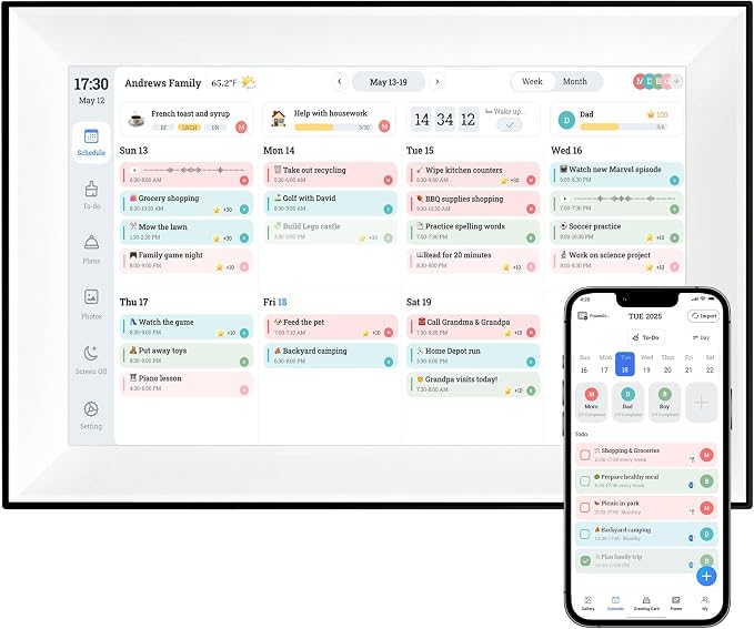10.1" Smart Digital Calendar Family Planner with Rewards
