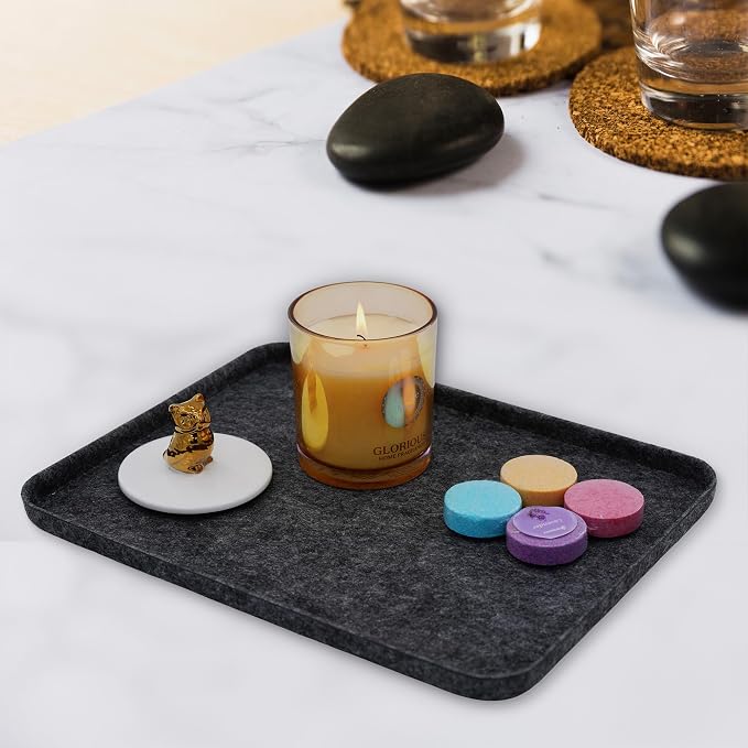 felt tray Charcoal Lid for Storage Bin Drawer Organizer Cap of Box