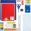 Moda West 24 Pack Bulk School Supplies 34 Piece Kit - Pens, Pencils, Crayons, and More - Essential Box of School Supplies for Elementary, Middle, and High School Students