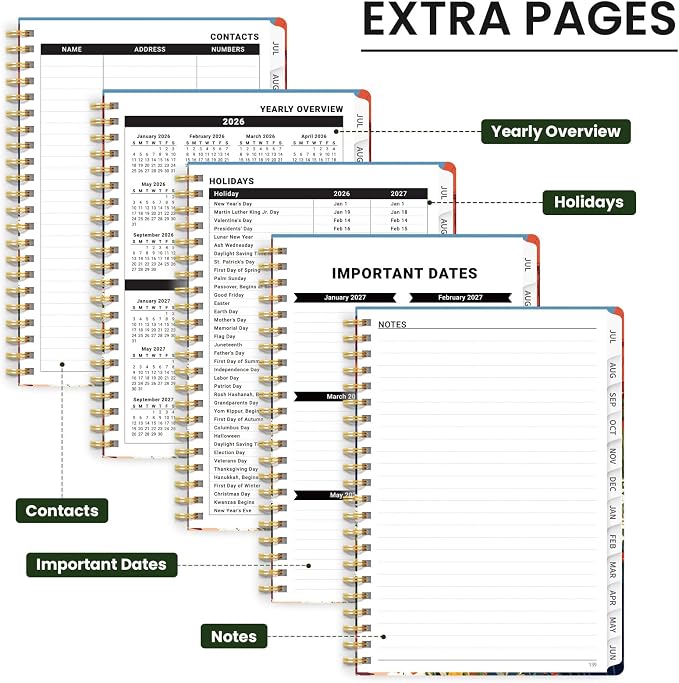 ZOTIA Planner 2026-2027 Weekly & Monthly Calendar Planner Jul 2026-Jun 2027