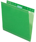 Pendaflex Reinforced Hanging File Folders, Letter Size, Bright Green, 1/5 Cut, 25/BX (4152 1/5 BGR)