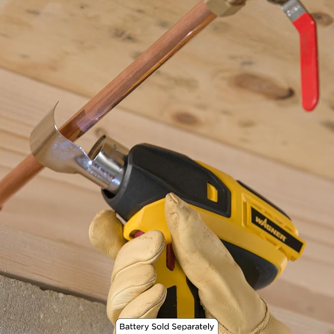 Wagner Spraytech FURNO 550 18V Cordless Heat Gun, Bare Tool | Variable-temperature 18V cordless heat gun, 550°F to 1000°F, includes two nozzles; battery and charger are sold separately.