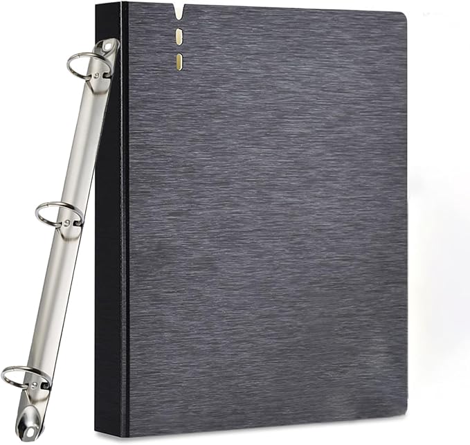 4 Pack Letter Size Ring Binder Mechanism, Metal 3 Ring Binders Ring Replacement Kit, Loose Leaf Binding Spines Combs for Organizers DIY Planners(Silver)