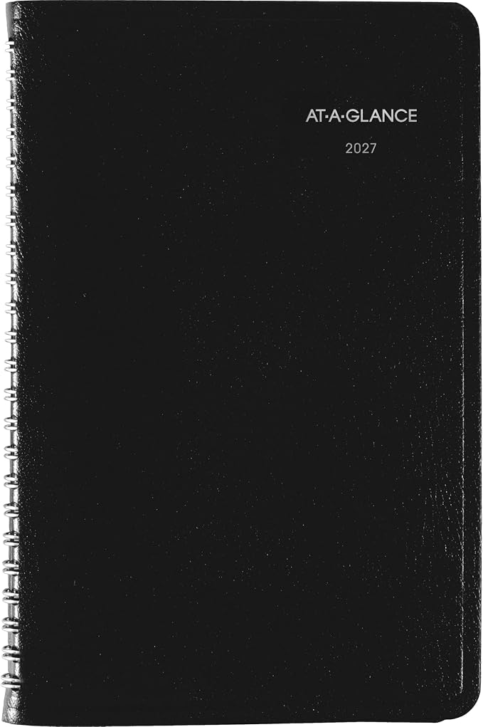 AT-A-GLANCE 2027 Appointment Book Planner, Weekly, 5" x 8", DayMinder, Black (G2000027)