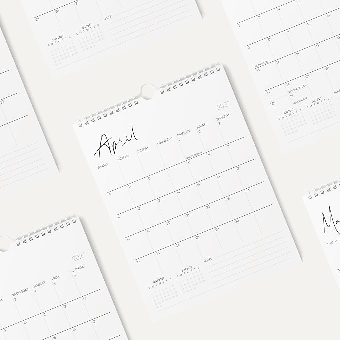 Karto Wall Calendar 2026-2027 8.5x11 in - Cursive | July 2026 to December 2027, Vertical, Boosts Productivity, Easy Monthly Planning