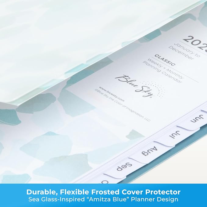 Blue Sky 2026 Weekly & Monthly Planner Calendar, 5"x8", Amitza