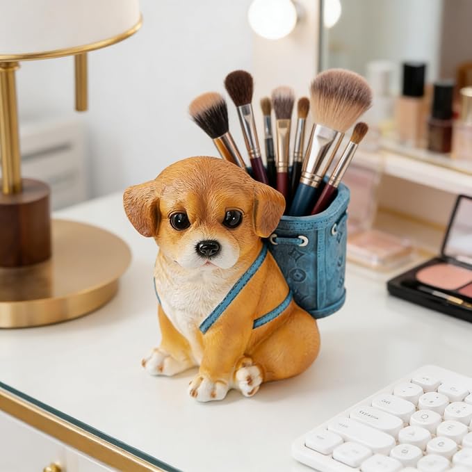 Labrador Retriever Gifts for Women Men, Pen Holder for Desk Cute, Funny Dog Pen Holder Desk Pen Organizer for Home Office School Decoration