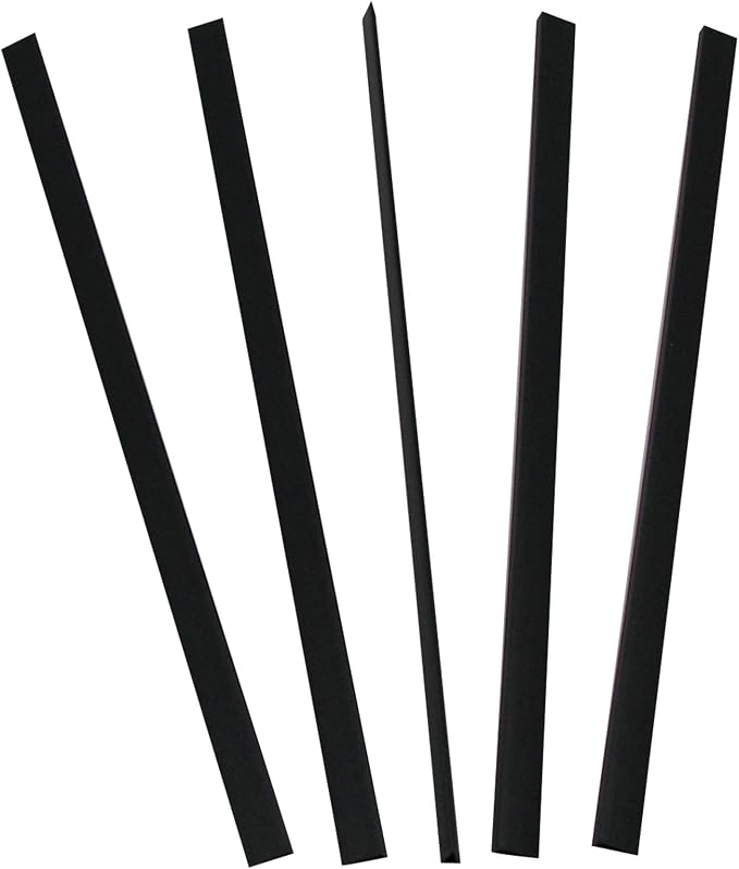 C-Line Slide 'N Grip Binding Bars for Report Covers, 11 x 1/8 Inches, 20-Sheet Capacity, 100 per Box, Black (34551)
