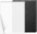 HOUYEE 100 Pack Binding Covers and Backs Set, 8.5x11 Inches, Letter Size | Including 50Pcs 5 Mil PVC Clear Binding Covers, 50Pcs 12 Mil Black Paper Leather Textured Back Covers, Office School Supplies