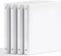 SUNEE 1/2 Inch Binders 3 Ring 4 Pack, PVC-Free Clear View Half Inch Binders (Fits 8.5x11 Inches) for School, Office & Home Use, White