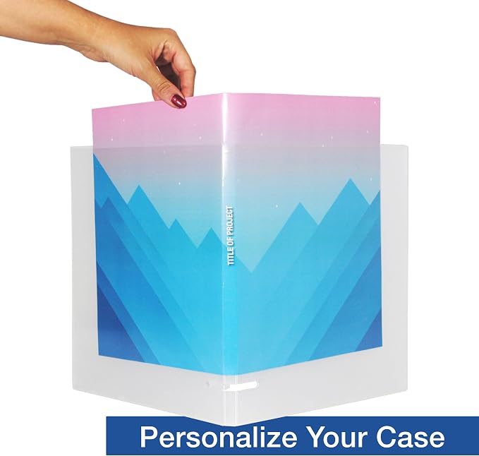 UniKeep 3 Ring View Binder - Binder Case is Fully Enclosed - Available in White, Clear, or Black and in Different Spine Sizes (Pack of 3, Clear, 0.5 Inch)