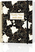 2026-2029 Monthly Planner - 36 Month PLanner Calendar from July 2026 to June 2029, 3 Year Planner 2026-2029 with Flexible Cover, Inner Pocket, Perfect for Home | School | Office, 8.5" x 11", White Gold Flower