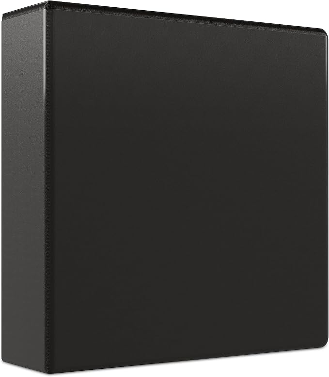 Staples Economy 3" 3‑Ring View Binders, D‑Ring, Black, High‑Capacity 600‑Sheet Storage – 3/Pack
