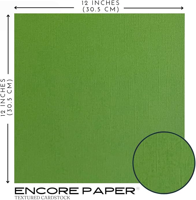 Parsley—12x12 Textured Cardstock | 80lb Textured Green Scrapbook Paper | Premium Cardstock for Cricut Cutting | 25 Sheets