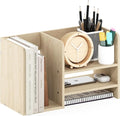 Furinno Hermite Wood Desktop Book and Home Office Supplies Storage Organizer, Bauhaus Oak