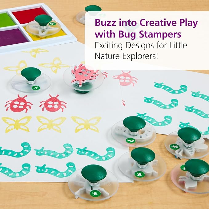 Colorations BUGST Easy-Grip Stampers, Bug Story (Pack of 12)