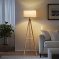 EOEYYOYB Floor Lamps for Living Room, Modern Standing Lamp with Shelf, 3 Color Temperature Led Bulb Tall Lamps with Foot Switch for Bedroom and Office, Burlywood