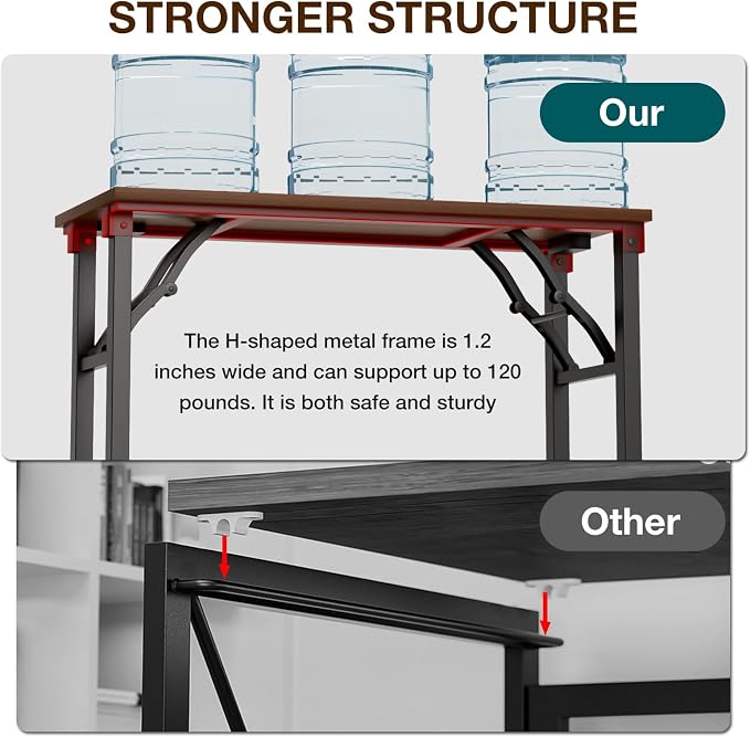 TEMI Small Computer Desk Folding Table - No Assembly, Compact 35.8" Foldable Desk with Power Outlets & USB Charging Port, Portable Small Office Desk, Ideal Mini Study Table for Narrow Spaces, Walunt